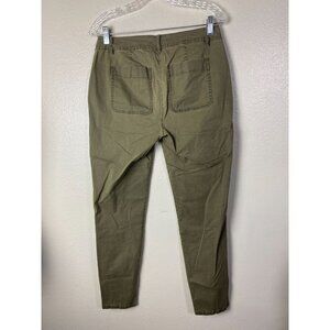 Eileen Fisher Women Olive Green Organic Cotton Blend Ankle Pants Size XS Capsule
